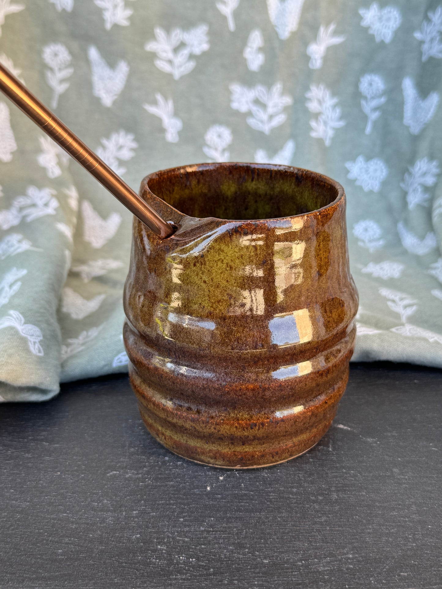 Brown Straw Cup