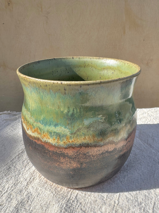 Utensil Holder - Green/copper